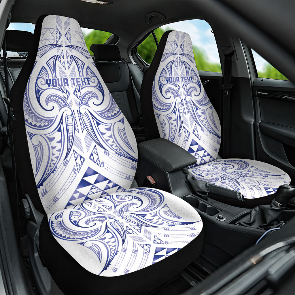 Maori Rugby Custom Ngaru Mangopare Car Seat Cover Kikorangi Niho Taniwha Motif LT9 One Size Blue - Polynesian Pride