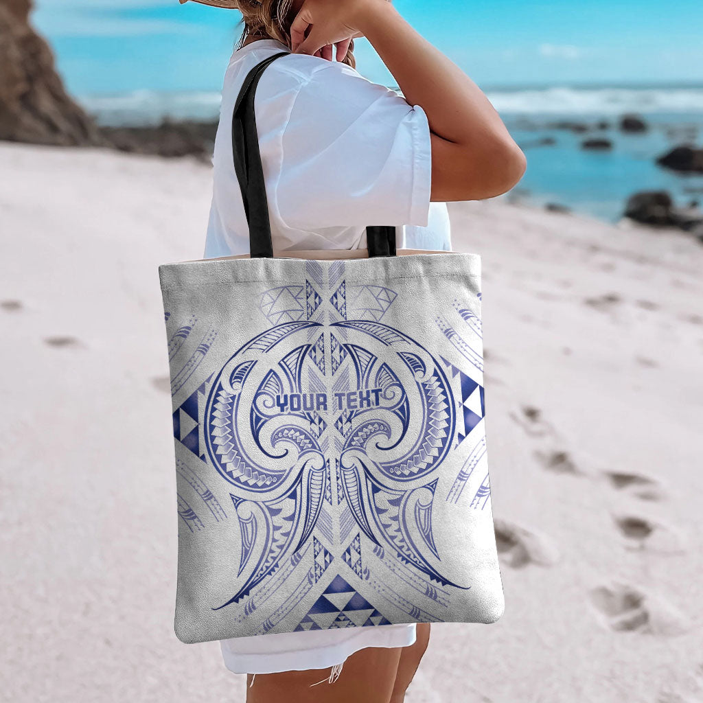 Maori Rugby Custom Ngaru Mangopare Tote Bag Kikorangi Niho Taniwha Motif LT9 - Polynesian Pride