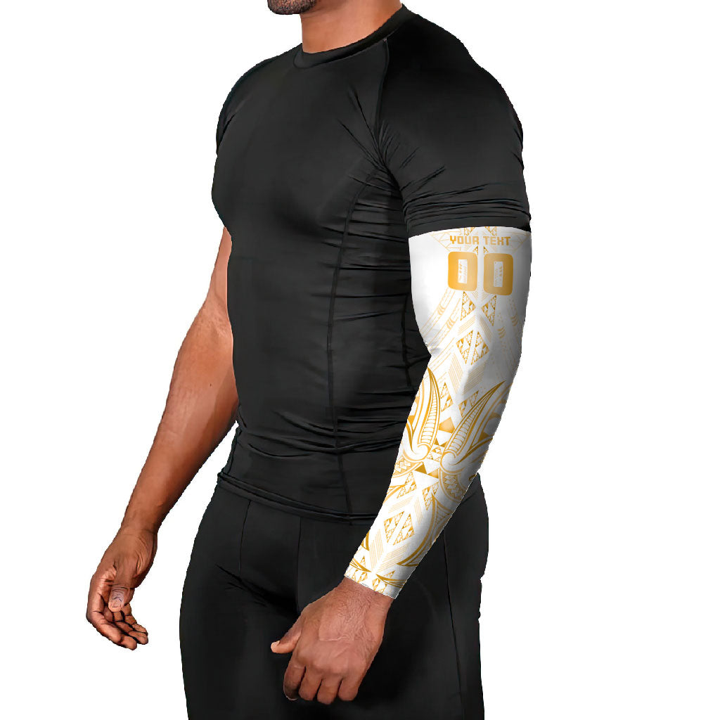 Maori Rugby Custom Ngaru Mangopare Arm Sleeves Koura Niho Taniwha Motif LT9 - Polynesian Pride