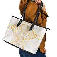 Maori Rugby Custom Ngaru Mangopare Leather Tote Bag Koura Niho Taniwha Motif LT9 - Polynesian Pride