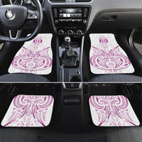 Maori Rugby Custom Ngaru Mangopare Car Mats Mawhero Niho Taniwha Motif LT9 Set 4pcs Pink - Polynesian Pride