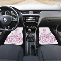 Maori Rugby Custom Ngaru Mangopare Car Mats Mawhero Niho Taniwha Motif LT9 Set 2pcs - Front Pink - Polynesian Pride