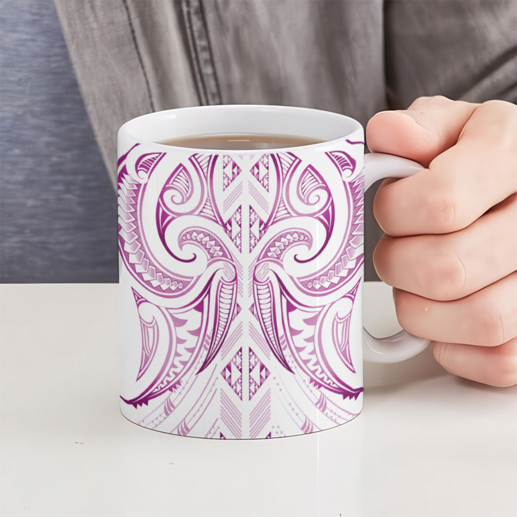 Maori Rugby Custom Ngaru Mangopare Ceramic Mug Mawhero Niho Taniwha Motif LT9 - Polynesian Pride