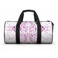 Maori Rugby Custom Ngaru Mangopare Duffle Bag Mawhero Niho Taniwha Motif LT9 One size Pink - Polynesian Pride