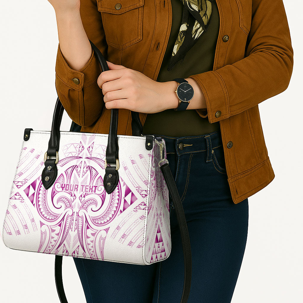 Maori Rugby Custom Ngaru Mangopare Leather Bag Mawhero Niho Taniwha Motif LT9 - Polynesian Pride