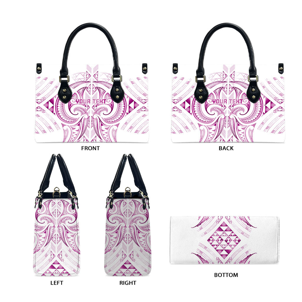 Maori Rugby Custom Ngaru Mangopare Leather Bag Mawhero Niho Taniwha Motif LT9 - Polynesian Pride