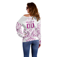Maori Rugby Custom Ngaru Mangopare Off Shoulder Sweater Mawhero Niho Taniwha Motif LT9 - Polynesian Pride
