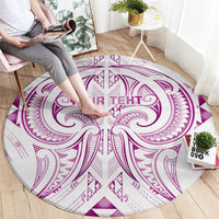 Maori Rugby Custom Ngaru Mangopare Round Carpet Mawhero Niho Taniwha Motif LT9 - Polynesian Pride