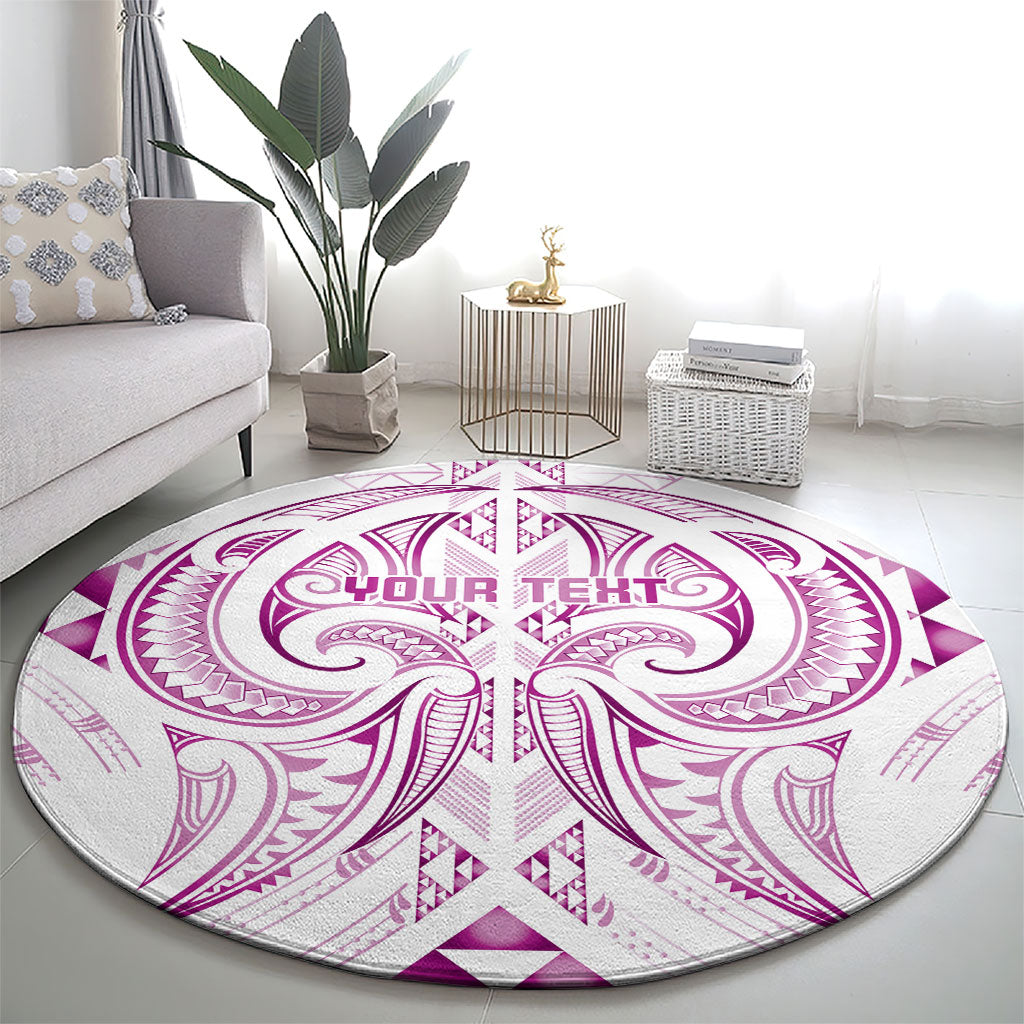 Maori Rugby Custom Ngaru Mangopare Round Carpet Mawhero Niho Taniwha Motif LT9 - Polynesian Pride