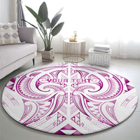 Maori Rugby Custom Ngaru Mangopare Round Carpet Mawhero Niho Taniwha Motif LT9 - Polynesian Pride