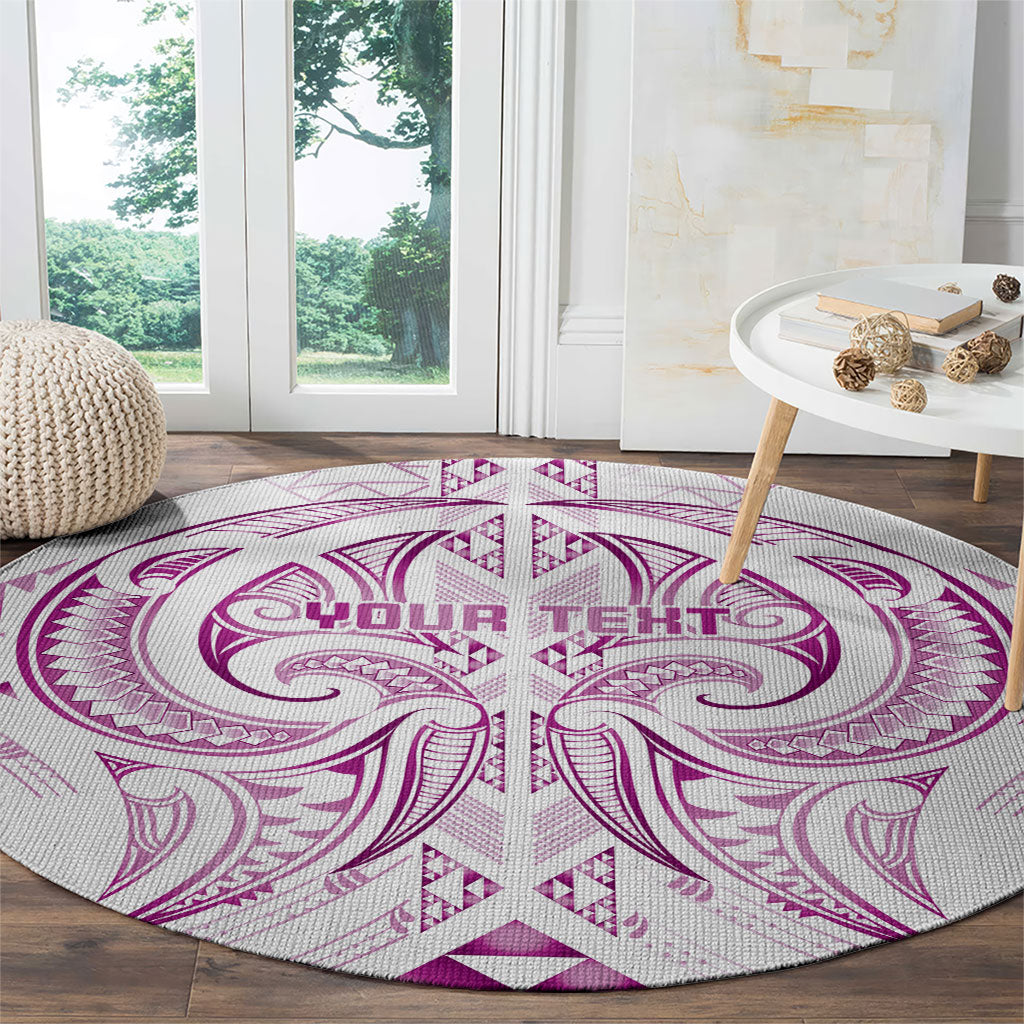 Maori Rugby Custom Ngaru Mangopare Round Carpet Mawhero Niho Taniwha Motif LT9 - Polynesian Pride