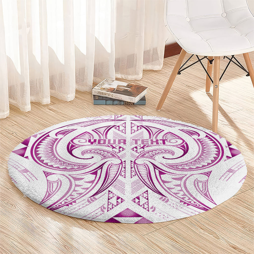 Maori Rugby Custom Ngaru Mangopare Round Carpet Mawhero Niho Taniwha Motif LT9 - Polynesian Pride