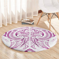 Maori Rugby Custom Ngaru Mangopare Round Carpet Mawhero Niho Taniwha Motif LT9 - Polynesian Pride