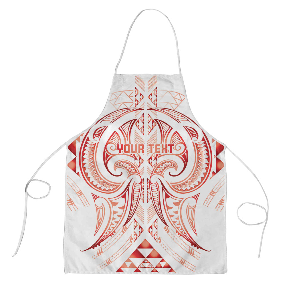 Maori Rugby Custom Ngaru Mangopare Apron Whero Niho Taniwha Motif LT9 Red - Polynesian Pride