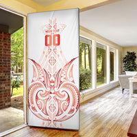Maori Rugby Custom Ngaru Mangopare Door Cover Whero Niho Taniwha Motif LT9 - Polynesian Pride