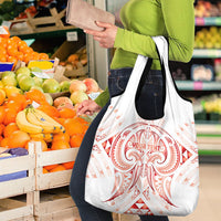 Maori Rugby Custom Ngaru Mangopare Grocery Bag Whero Niho Taniwha Motif LT9 - Polynesian Pride