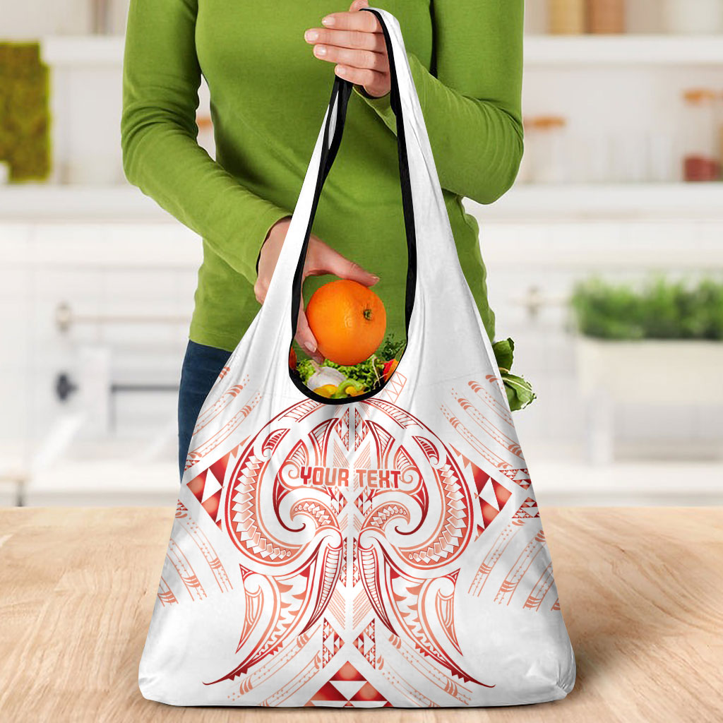 Maori Rugby Custom Ngaru Mangopare Grocery Bag Whero Niho Taniwha Motif LT9 - Polynesian Pride