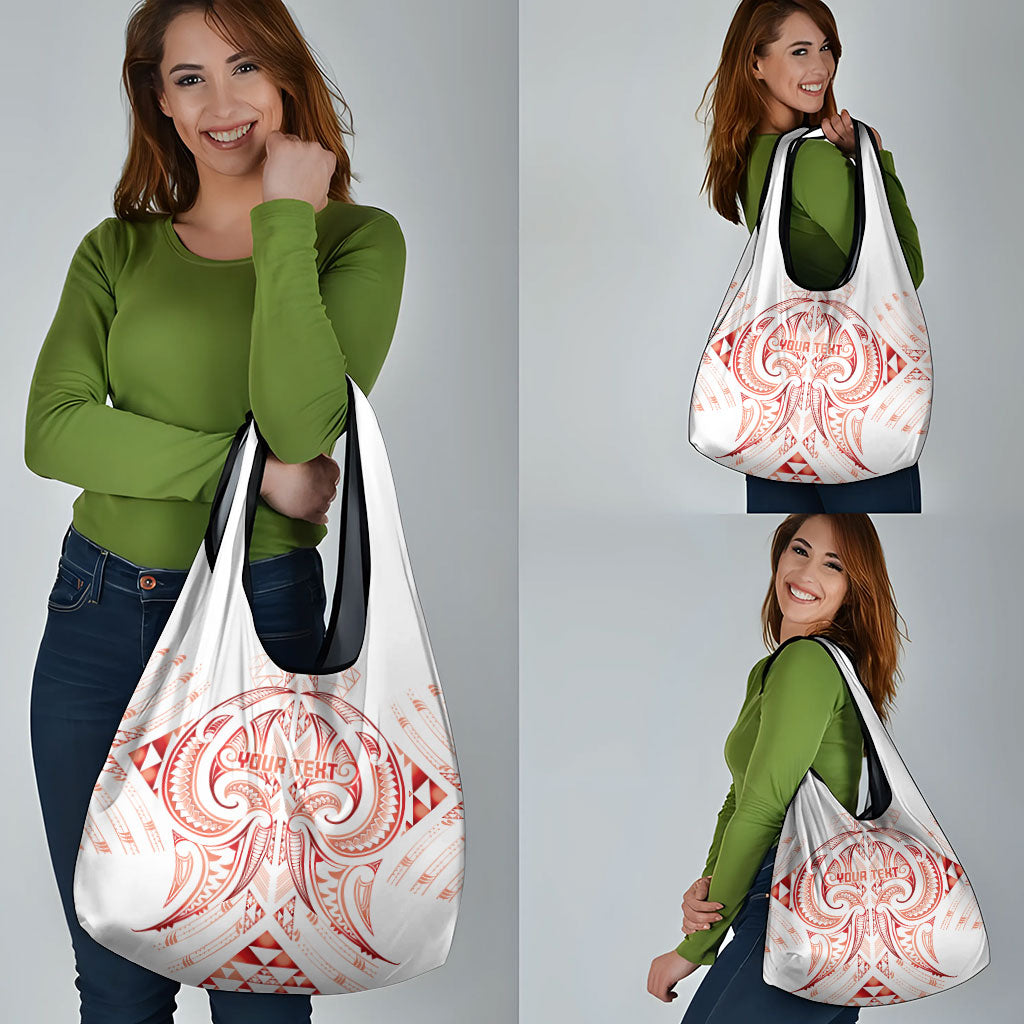 Maori Rugby Custom Ngaru Mangopare Grocery Bag Whero Niho Taniwha Motif LT9 - Polynesian Pride