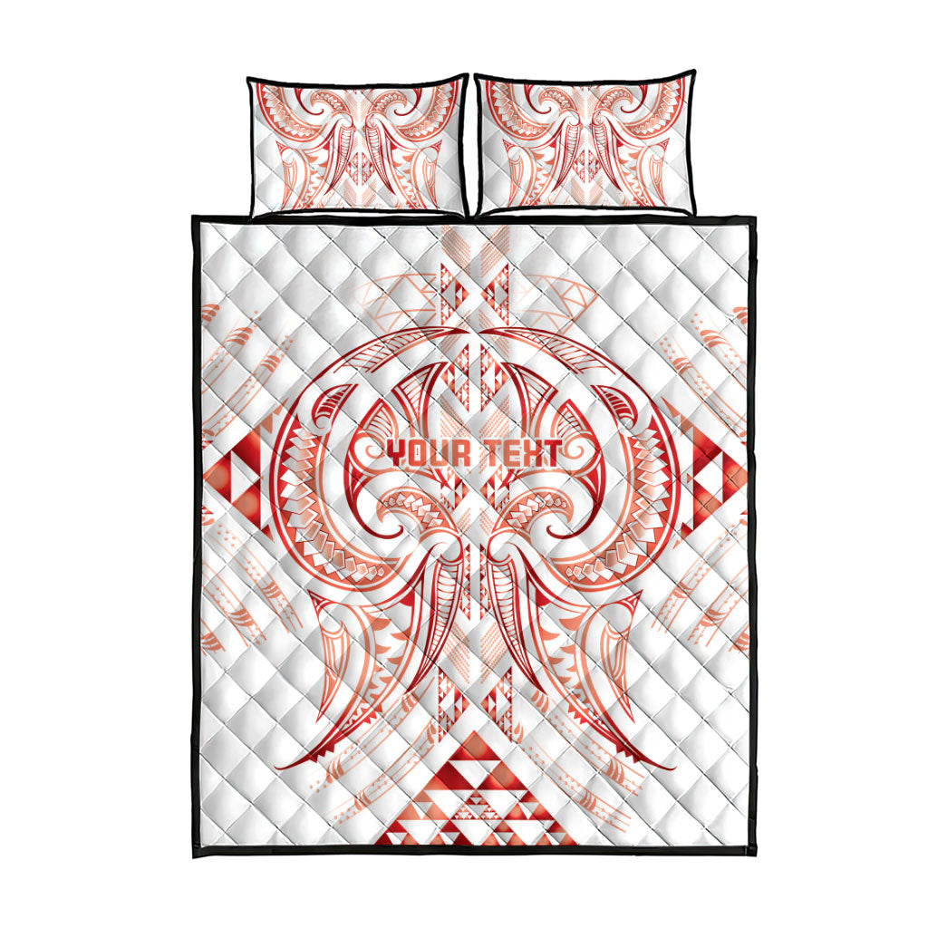 Maori Rugby Custom Ngaru Mangopare Quilt Bed Set Whero Niho Taniwha Motif LT9 - Polynesian Pride