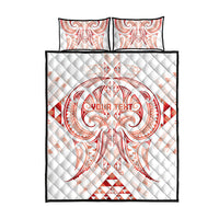 Maori Rugby Custom Ngaru Mangopare Quilt Bed Set Whero Niho Taniwha Motif LT9 - Polynesian Pride