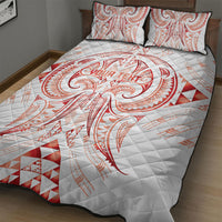 Maori Rugby Custom Ngaru Mangopare Quilt Bed Set Whero Niho Taniwha Motif LT9 - Polynesian Pride