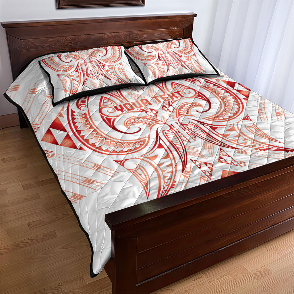 Maori Rugby Custom Ngaru Mangopare Quilt Bed Set Whero Niho Taniwha Motif LT9 - Polynesian Pride