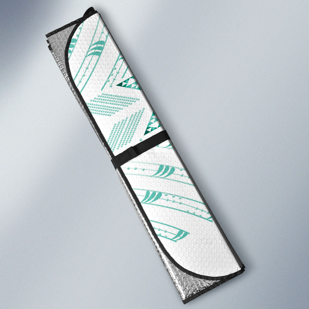 Maori Rugby Custom Ngaru Mangopare Auto Sun Shade Karikiorangi Taniwha Motif LT9 - Polynesian Pride