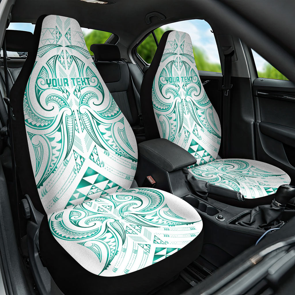 Maori Rugby Custom Ngaru Mangopare Car Seat Cover Karikiorangi Taniwha Motif LT9 One Size Turquoise - Polynesian Pride