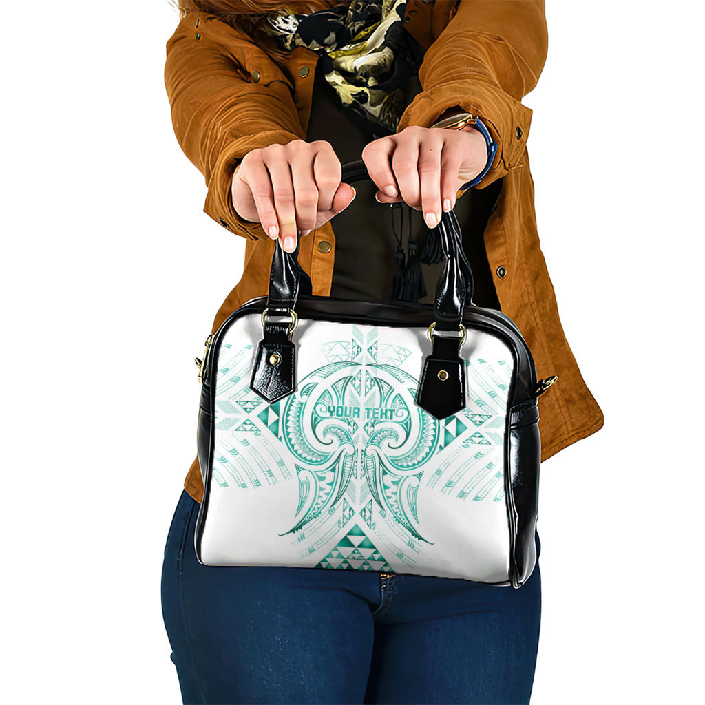 Maori Rugby Custom Ngaru Mangopare Shoulder Handbag Karikiorangi Taniwha Motif LT9 One Size Turquoise - Polynesian Pride