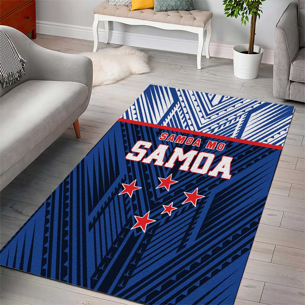 Rugby Toa Samoa Area Rug Samoa mo Samoa Island Warrior Pride LT9 - Polynesian Pride