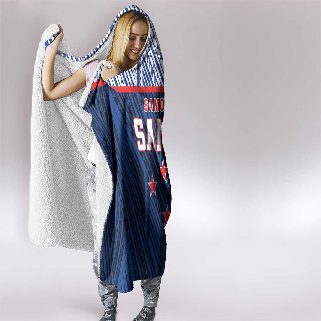 Rugby Toa Samoa Hooded Blanket Samoa mo Samoa Island Warrior Pride LT9 - Polynesian Pride