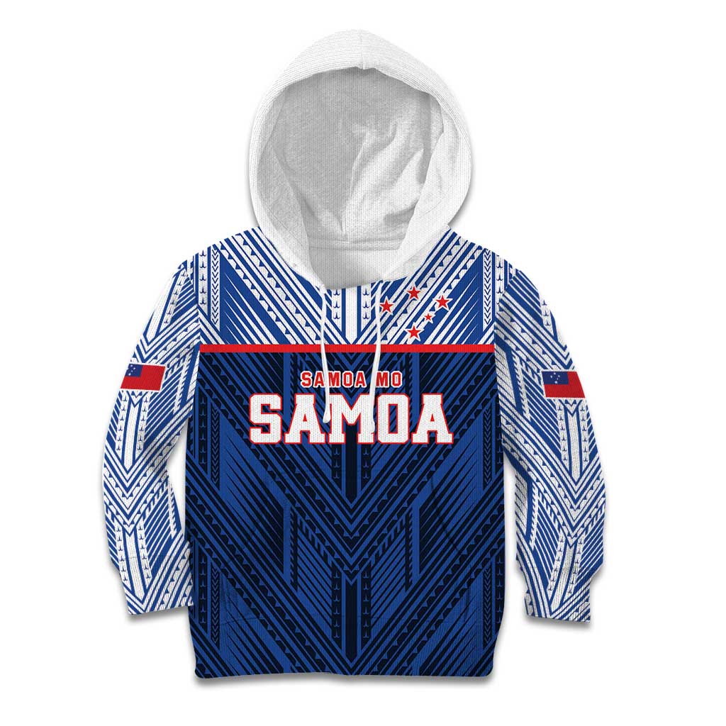 Custom Rugby Toa Samoa Kid Hoodie Samoa mo Samoa Island Warrior Pride LT9 Hoodie Blue - Polynesian Pride