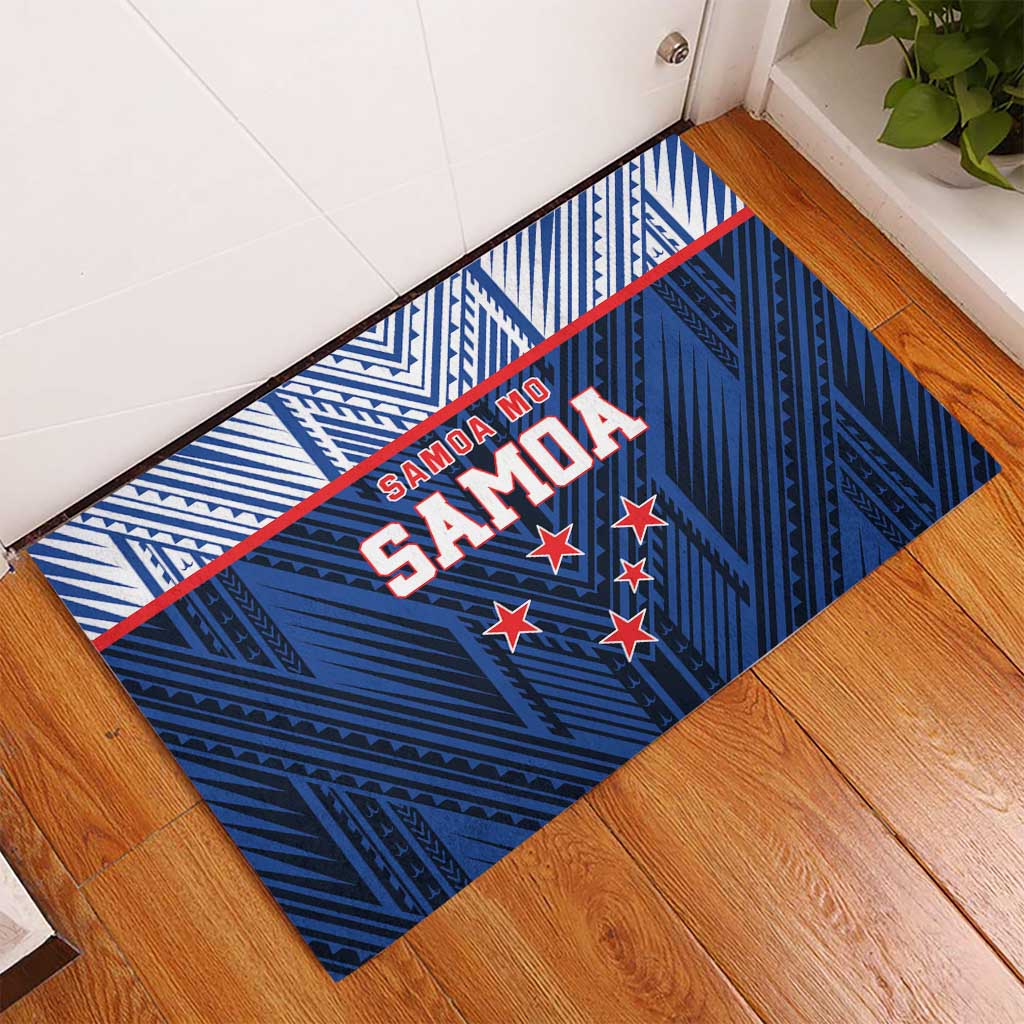 Rugby Toa Samoa Rubber Doormat Samoa mo Samoa Island Warrior Pride LT9 - Polynesian Pride