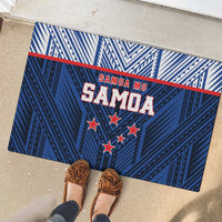 Rugby Toa Samoa Rubber Doormat Samoa mo Samoa Island Warrior Pride LT9 - Polynesian Pride
