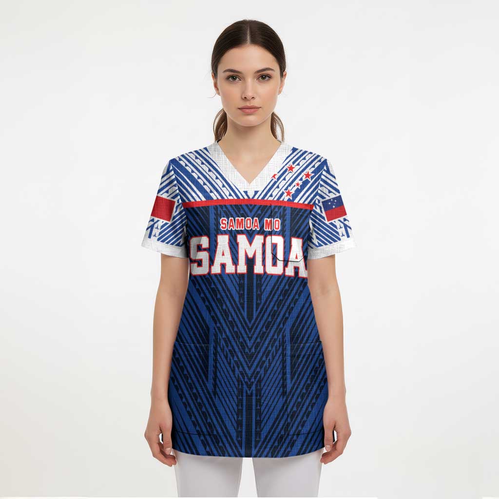 Custom Rugby Toa Samoa Scrub Top Samoa mo Samoa Island Warrior Pride LT9 - Polynesian Pride