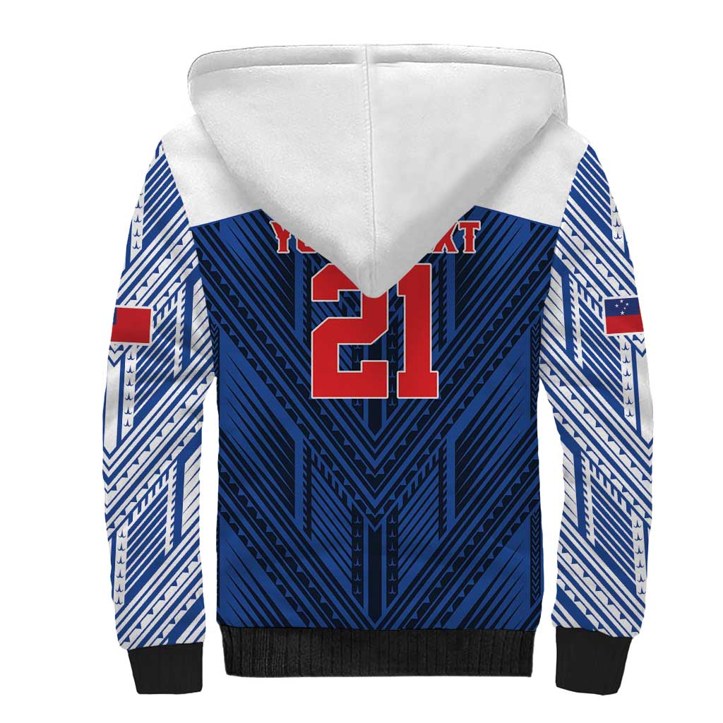 Custom Rugby Toa Samoa Sherpa Hoodie Samoa mo Samoa Island Warrior Pride LT9 - Polynesian Pride