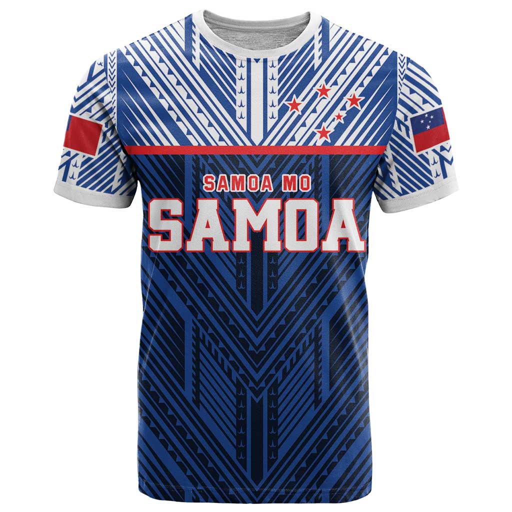 Custom Rugby Toa Samoa T Shirt Samoa mo Samoa Island Warrior Pride LT9 Blue - Polynesian Pride