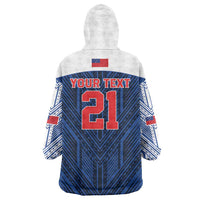 Custom Rugby Toa Samoa Wearable Blanket Hoodie Samoa mo Samoa Island Warrior Pride LT9 - Polynesian Pride