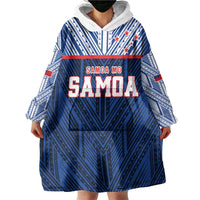 Custom Rugby Toa Samoa Wearable Blanket Hoodie Samoa mo Samoa Island Warrior Pride LT9 - Polynesian Pride