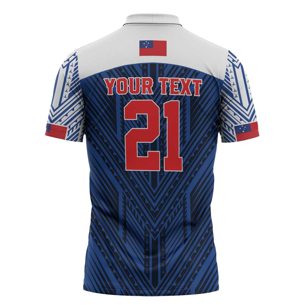 Custom Rugby Toa Samoa Zipper Polo Shirt Samoa mo Samoa Island Warrior Pride LT9 - Polynesian Pride
