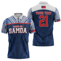 Custom Rugby Toa Samoa Zipper Polo Shirt Samoa mo Samoa Island Warrior Pride LT9 - Polynesian Pride