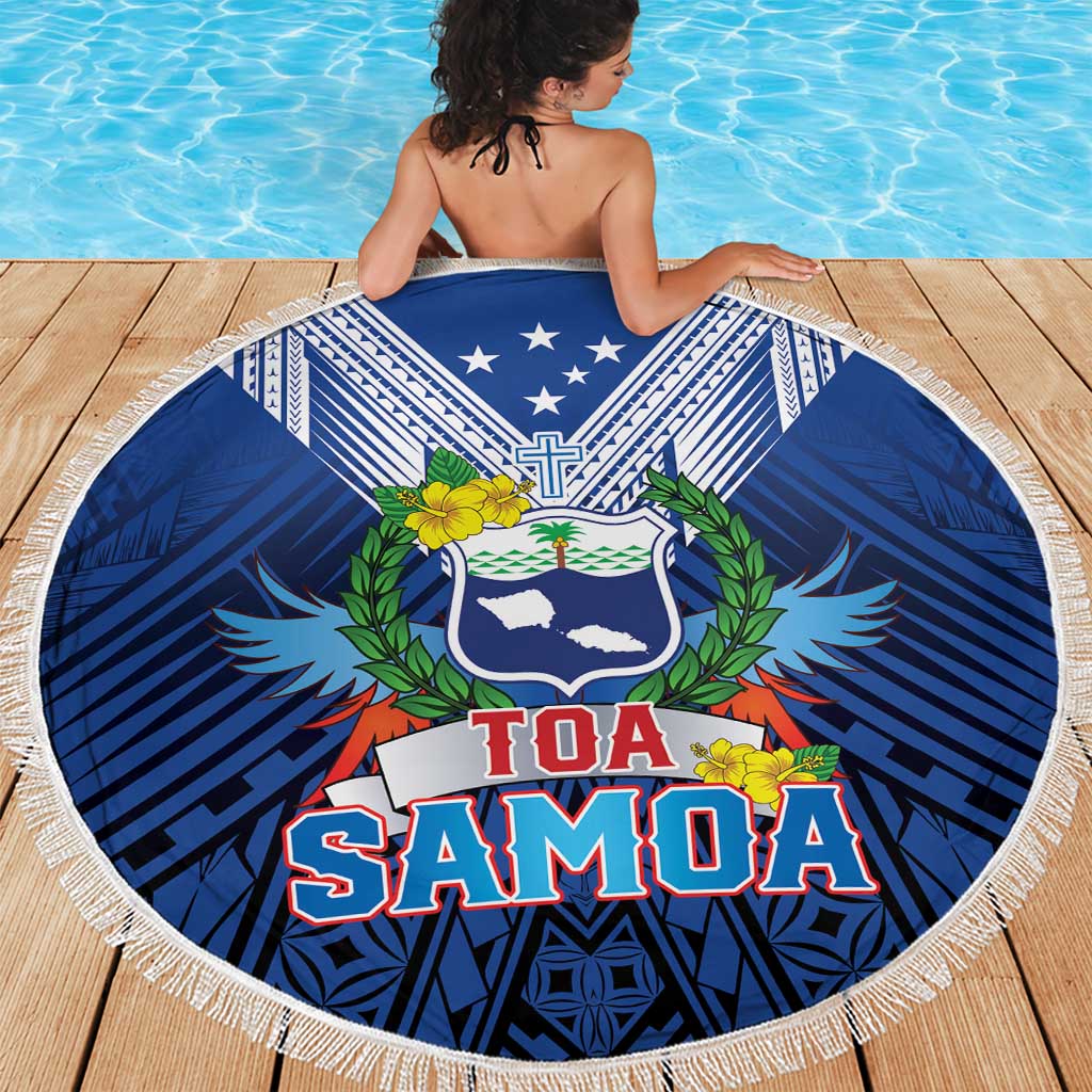 Rugby Toa Samoa Beach Blanket Samoa mo Samoa Strength in Tatau LT9 - Polynesian Pride