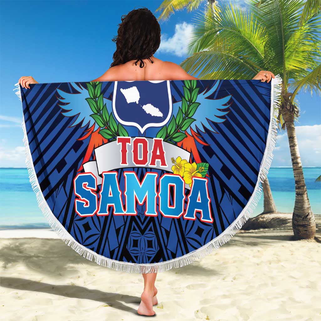 Rugby Toa Samoa Beach Blanket Samoa mo Samoa Strength in Tatau LT9 - Polynesian Pride