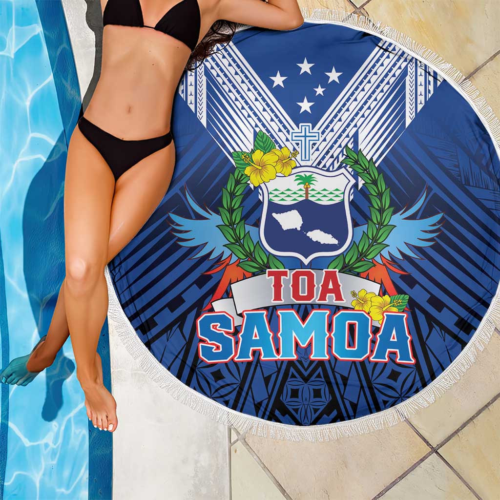 Rugby Toa Samoa Beach Blanket Samoa mo Samoa Strength in Tatau LT9 - Polynesian Pride