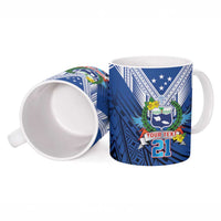 Custom Rugby Toa Samoa Ceramic Mug Samoa mo Samoa Strength in Tatau LT9 - Polynesian Pride