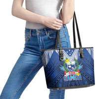 Rugby Toa Samoa Leather Tote Bag Samoa mo Samoa Strength in Tatau LT9 - Polynesian Pride