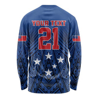 Custom Rugby Toa Samoa Long Sleeve Shirt Samoa mo Samoa Strength in Tatau LT9 - Polynesian Pride