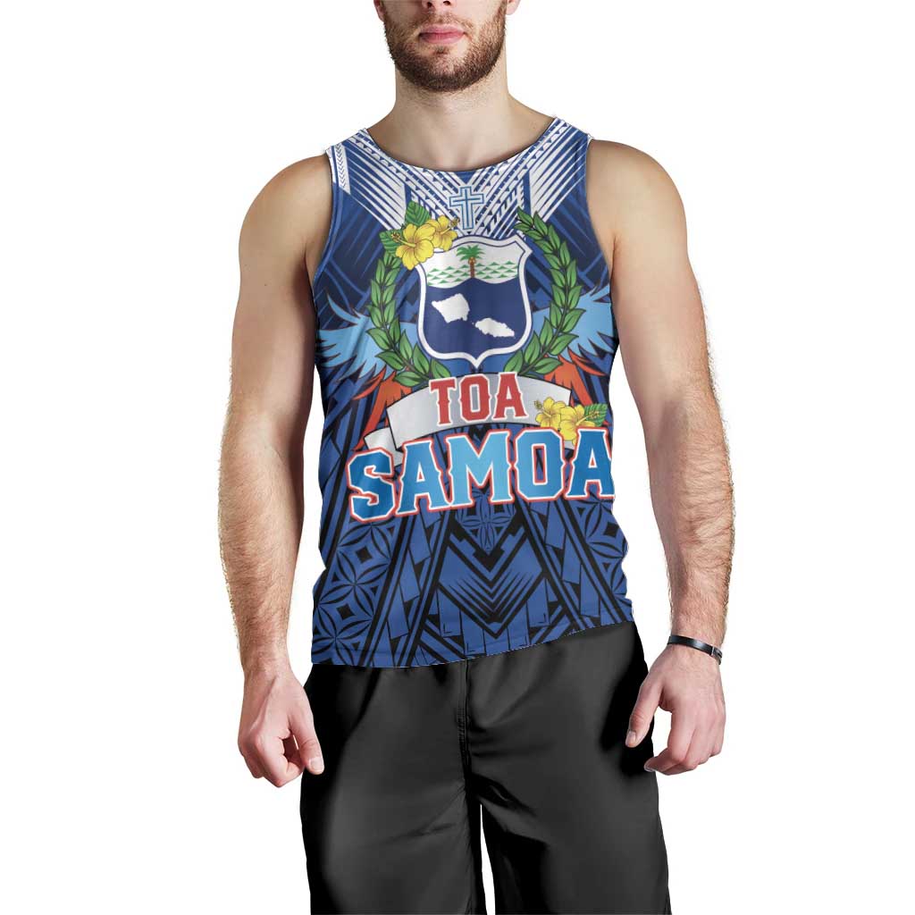 Custom Rugby Toa Samoa Men Tank Top Samoa mo Samoa Strength in Tatau LT9 - Polynesian Pride