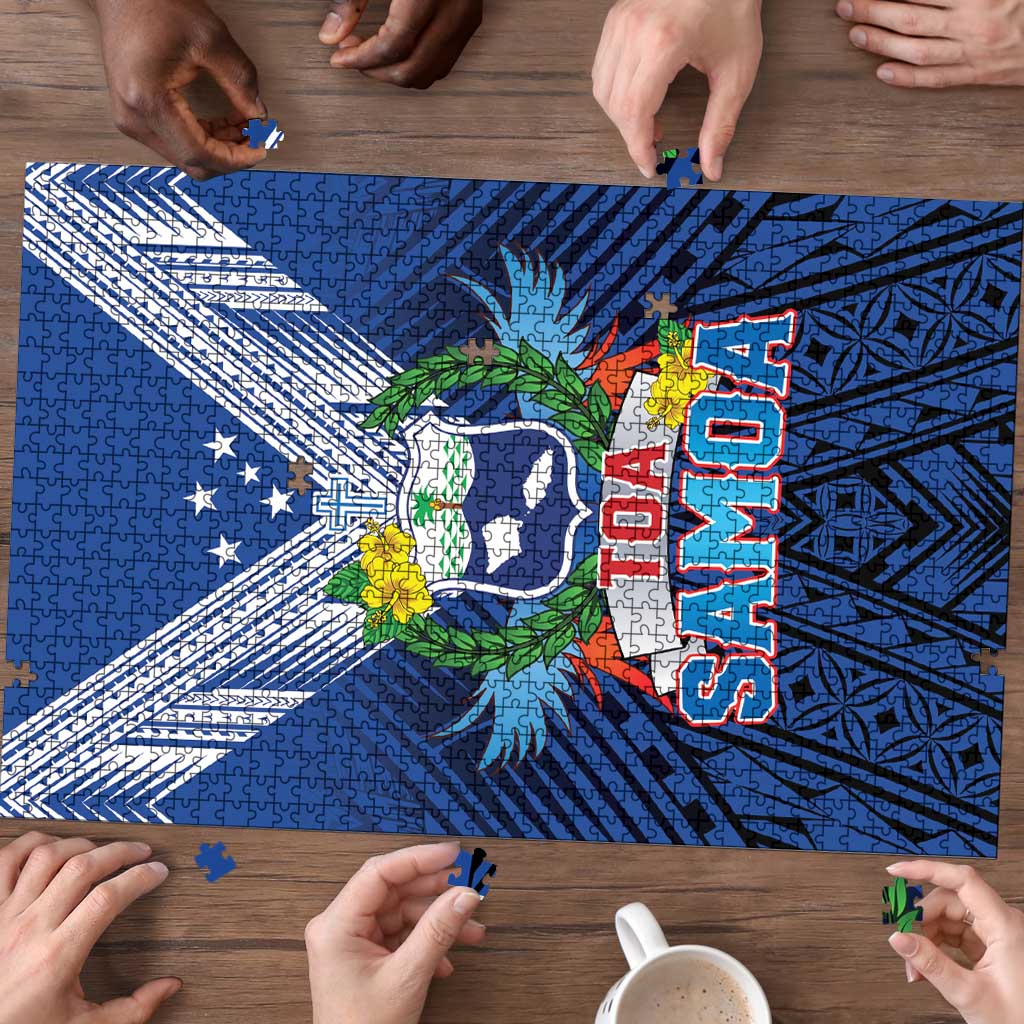 Rugby Toa Samoa Puzzle Samoa mo Samoa Strength in Tatau LT9 - Polynesian Pride