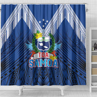 Rugby Toa Samoa Shower Curtain Samoa mo Samoa Strength in Tatau LT9 - Polynesian Pride